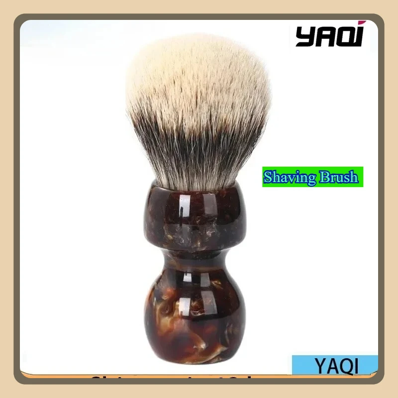 Щетка для бритья Портативная влажная щетка для бритья YAQI Caramel 26 мм Двухполосная щетка для волос барсука Мужские кисти для влажного бритья Yaqi
