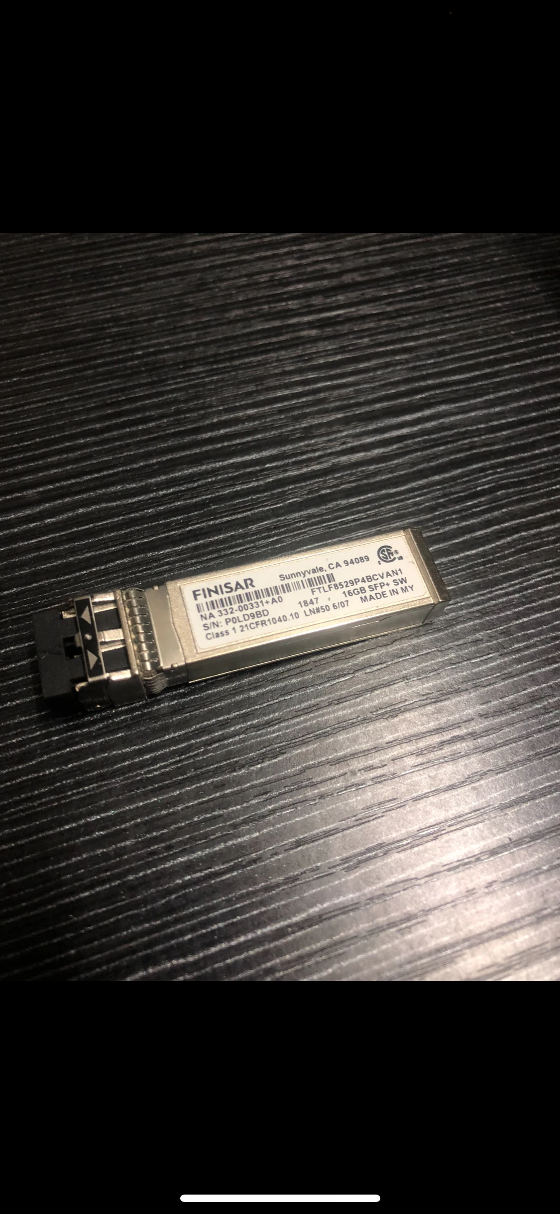 

1 шт. NetApp FTLF8529P4BCVAN1 NA 332-00331 + A0 16 ГБ многомодовый оптоволоконный модуль