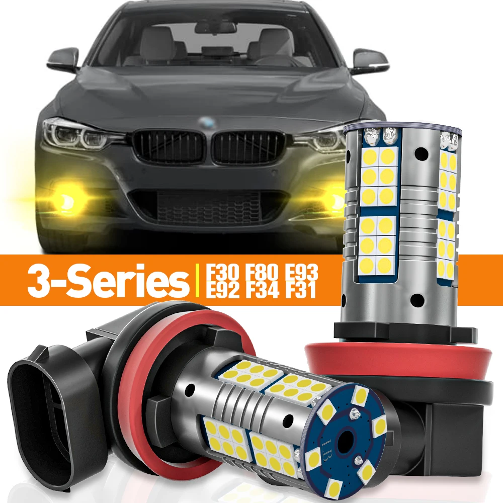 2pcs LED Fog Light For BMW 3 Series F30 F80 E93 E92 F34 F31 2006 2007 2008 2009 2010 2011 2012 2013 Accessories Canbus Lamp