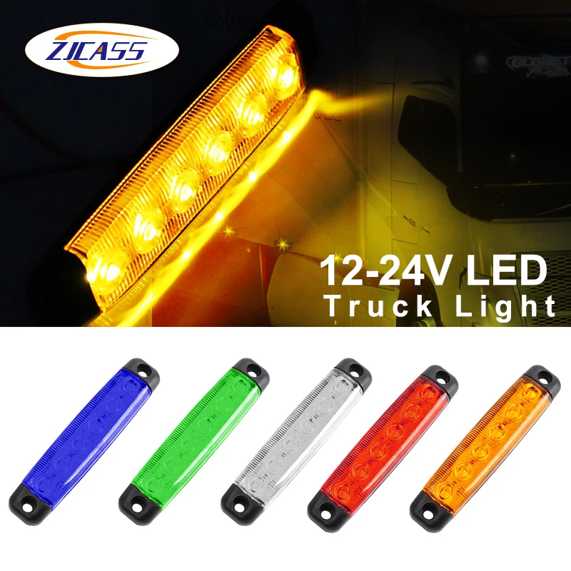 10/5 Pcs LED Truck Light Red Yellow Blue Green  White Car Side Lights 12-24V Universal Trailer Warning Light Car Accessories