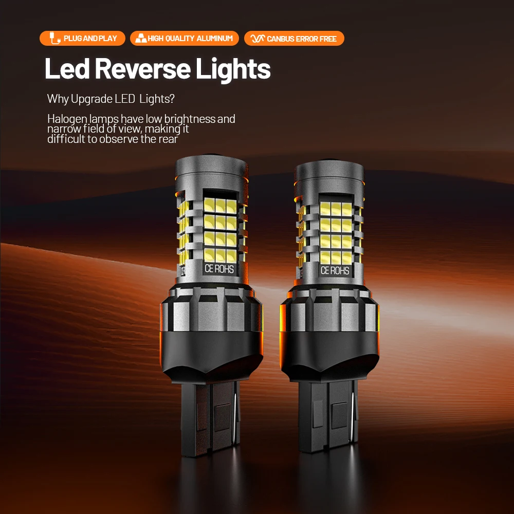 2 قطعة LED عكس ضوء لمبة مصباح احتياطية W21W 7440 T20 Canbus لا خطأ لمازدا 6 gj gl 5 3 RX-8 MX-5 مياتا CX-7 CX-9