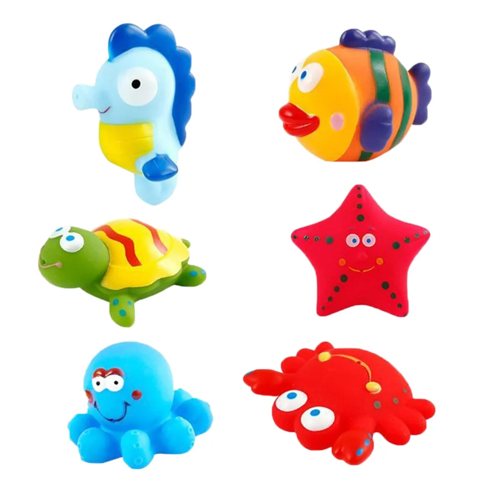 

6pcs Ocean Life Bath Toy Set Creative Bath Water Toy Set for Baby Infant Newborn Bath Ocean Life Toy Toy Set Bath