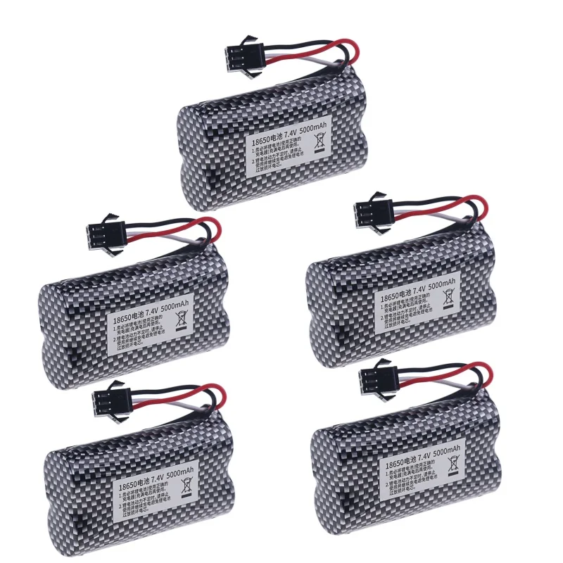 7.4V 5000mAh Batterijlader MN82 Afstandsbediening Auto Batterij MN128 MN78 LC79 voor Horloge Gebaar Sensing Twisted RC stunt auto SM3p