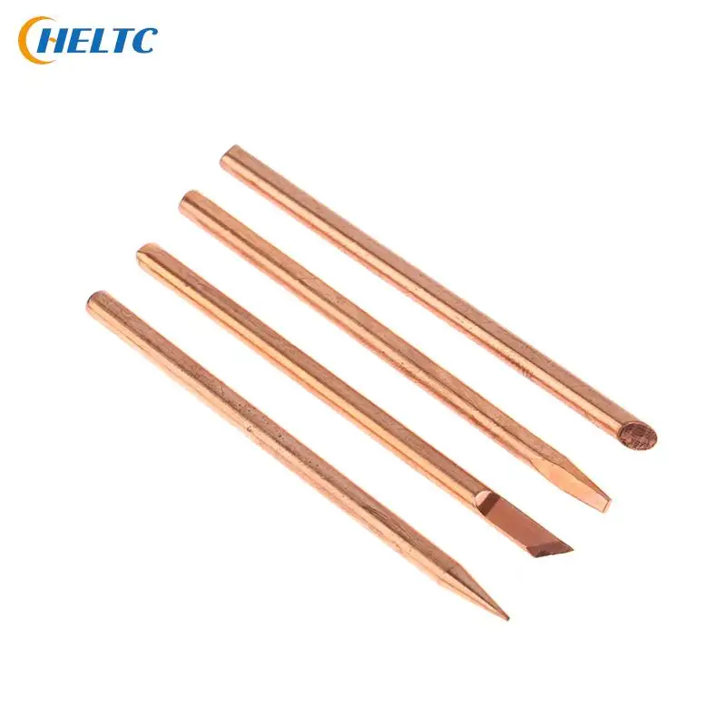 4pcs/Lot 30/40/60W External Heat Solder Iron Tip B C D K Pure Copper Solder Head 30W 40W 60W Replacement Tip Welder Repair Tools