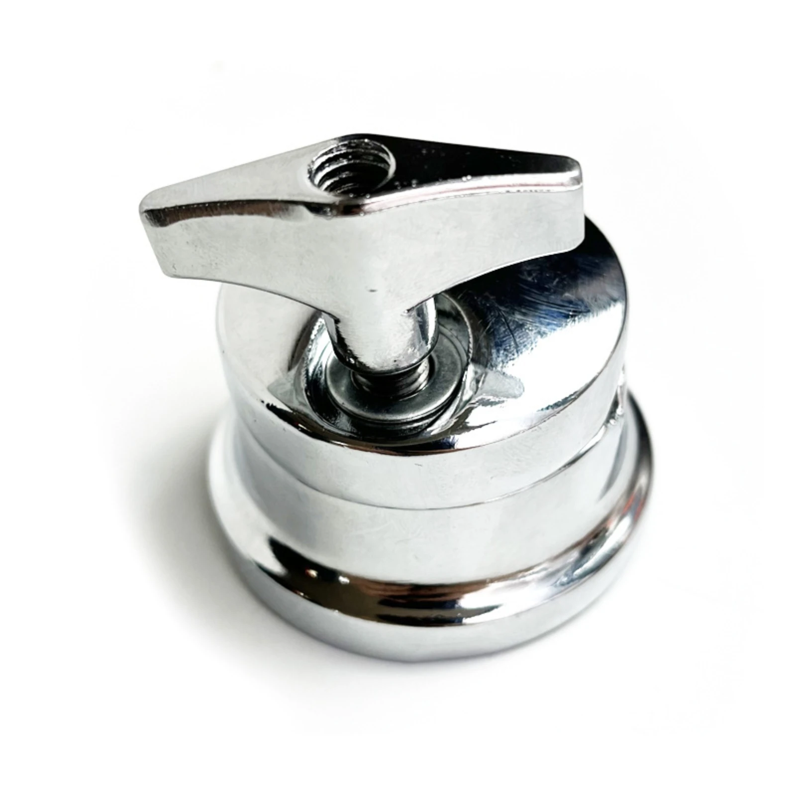 Drum Mount with Wing Nut Chrome-Plated Drum Leg Mount Hardware Hand-Tightened User-Friendly for Drummers