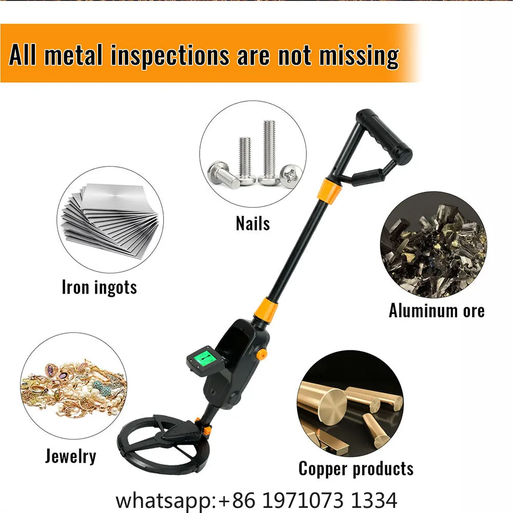 High Sensitivity Metal Detector 1008A Underground Gold Treasure Hunter Coil Depth Detection Waterproof Adjustable LCD Screen