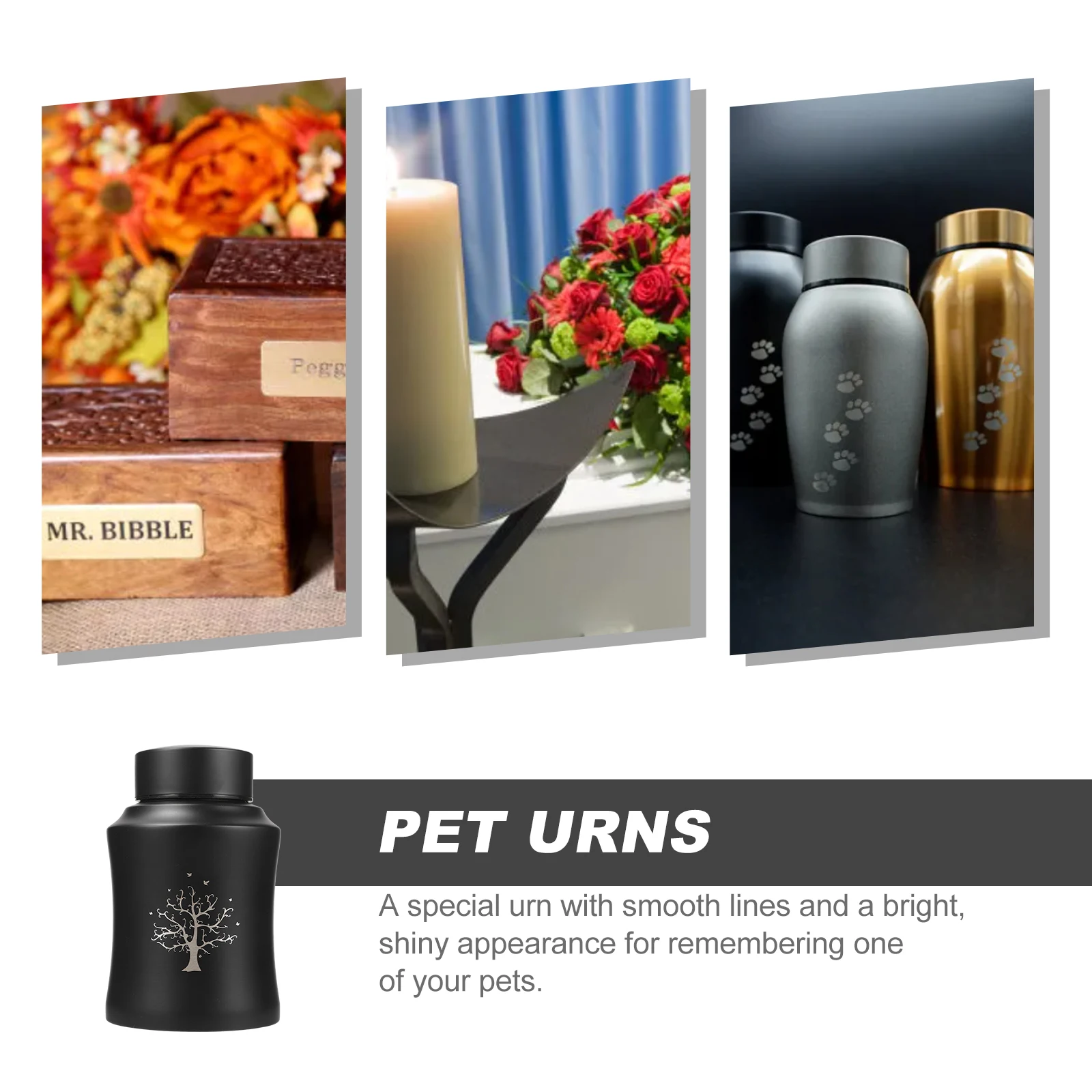 

Pet Urn Cremation Urns for Dogs Cats Ashes Memorial Small Stainless Steel Lightweight Bright Shiny Smooth Minimalist Pet Tank