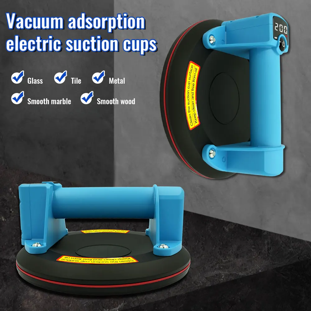 Long Battery Life 200kg Load P5 Electric Chargeable Vacuum Suction Cup with One-button Adsorption for Handling Glass Marble T
