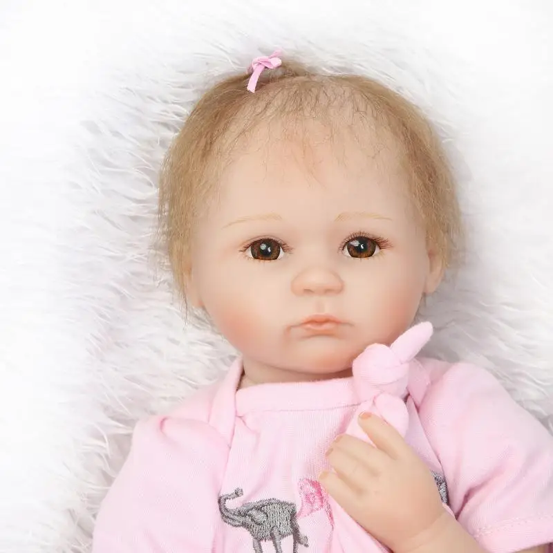 

17" Reborn Baby Girl Handmade Doll Lifelike Silicone Vinyl Newborn Toy Kids Gift Fashion Doll In-Stock Items