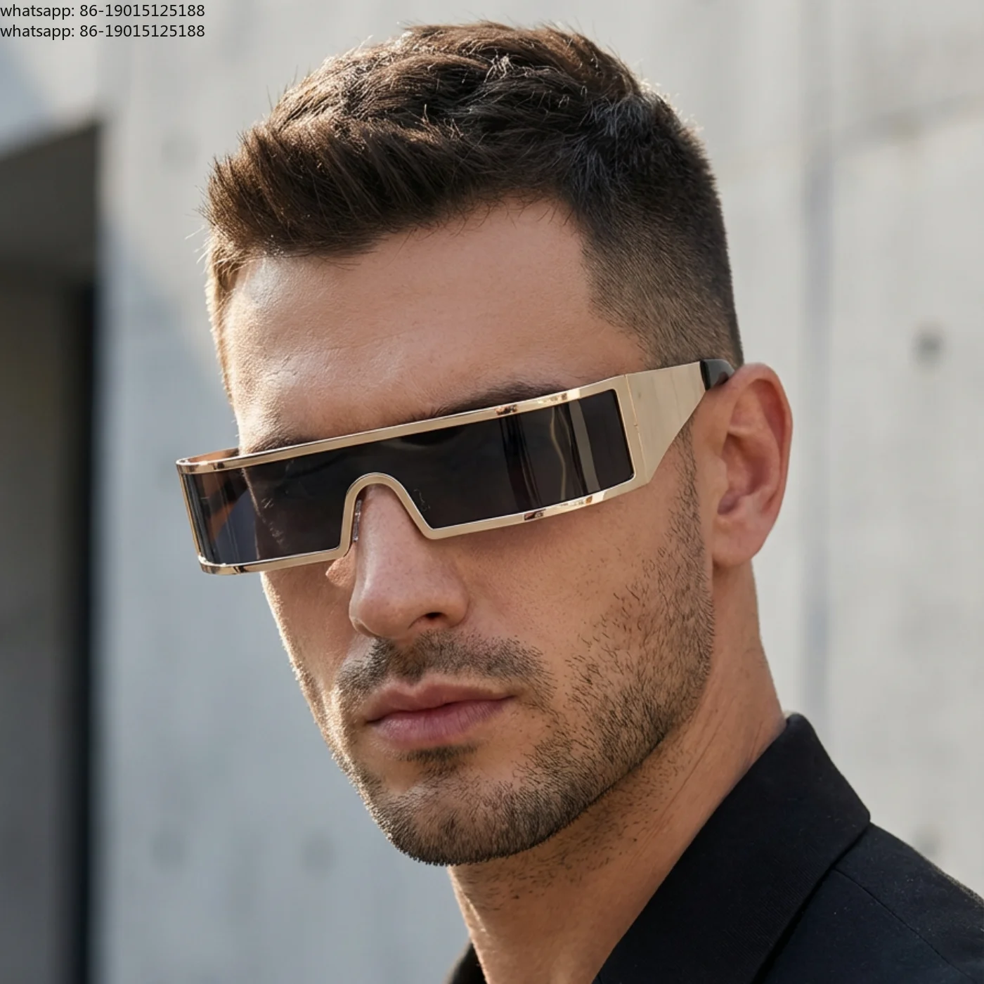 Fashionable punk windproof sunglasses for men and women, trendy futuristic tech, cool photo glasses