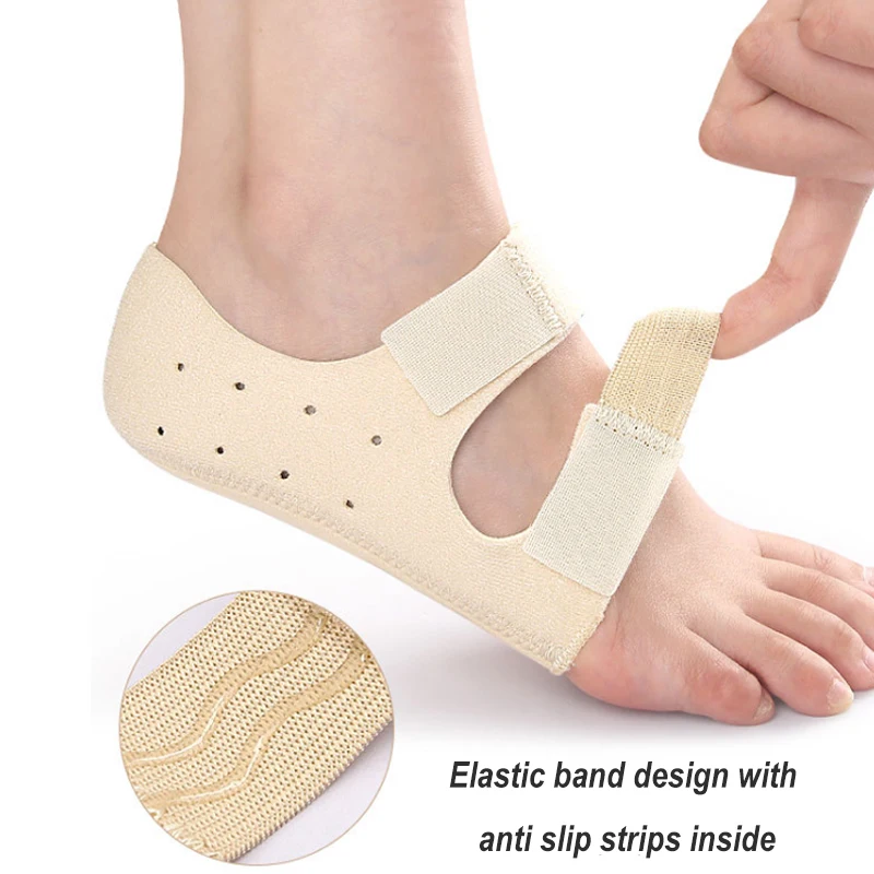 1Pair Relief Plantar Fasciitis Heel Protectors Shockproof  Achilles Tendonitis Heel Support Cushion Adjustable Heel Inserts Pads image 4