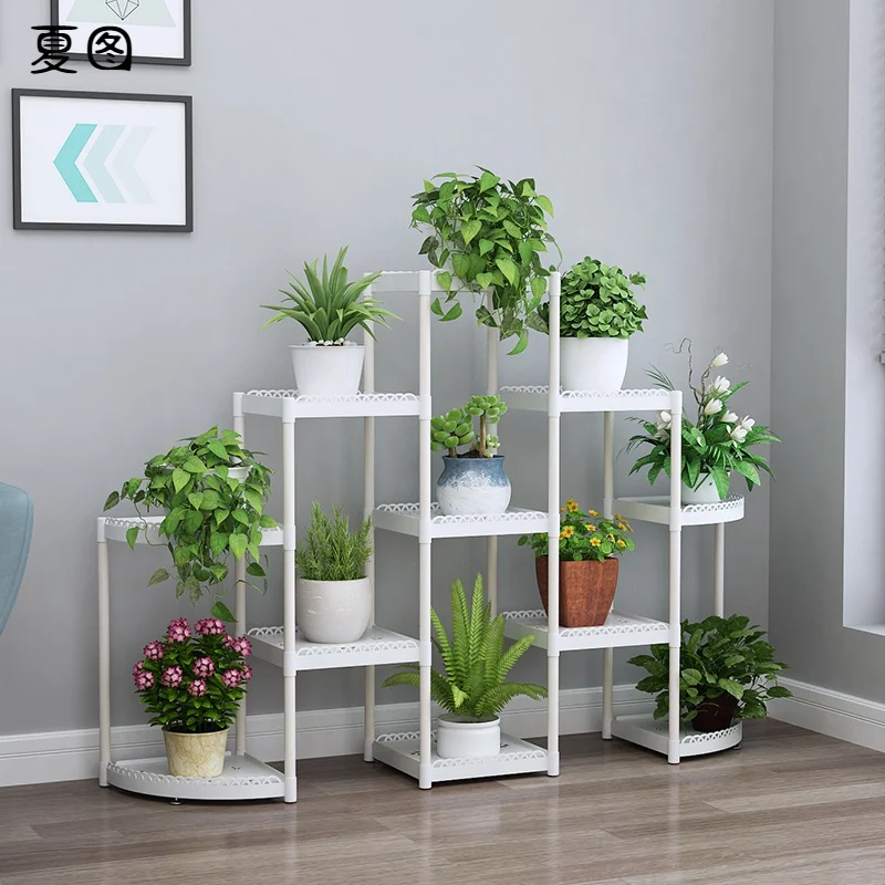  Multilayer Balcony Terrace Flower Storage Shelf Special Window Frame Plant Stand Multipot Indoor Rack Aesthetic Display Space