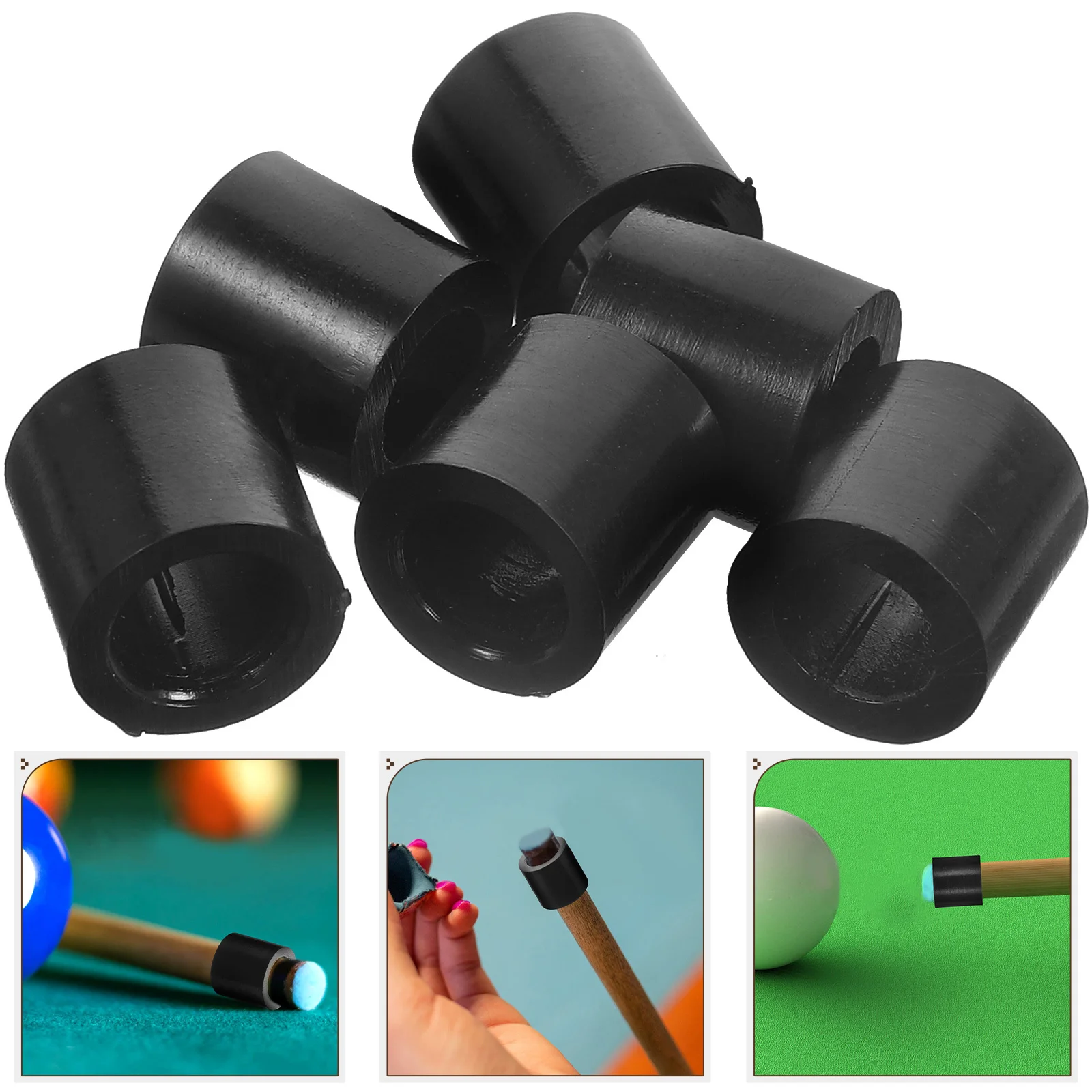 

6Pcs Affordable Billiard Cue Ferrules Smooth Surface Lightweight Portable Long Lasting Cue Stick Accessories Billiard Supplies