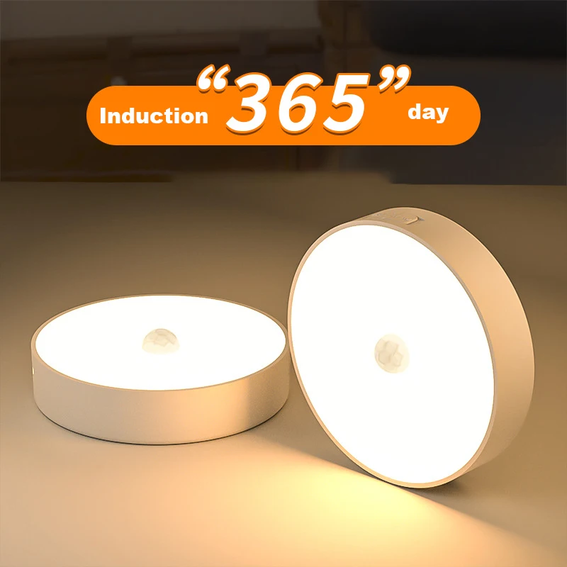 Sensore di movimento luce armadio illuminazione Led sensore di movimento lampada Wireless ricaricabile armadio cucina scala corridoio lampada armadio