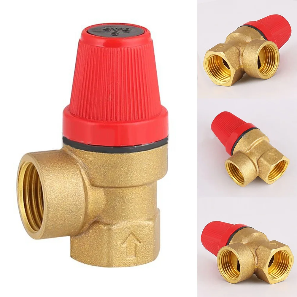 Wall-mounted Boiler Water Heater Brass Drain Valve Diaphragm Brass Safety Valve 1/2 In Pressure Level 3 Bar To 6 Bar Drain Valve