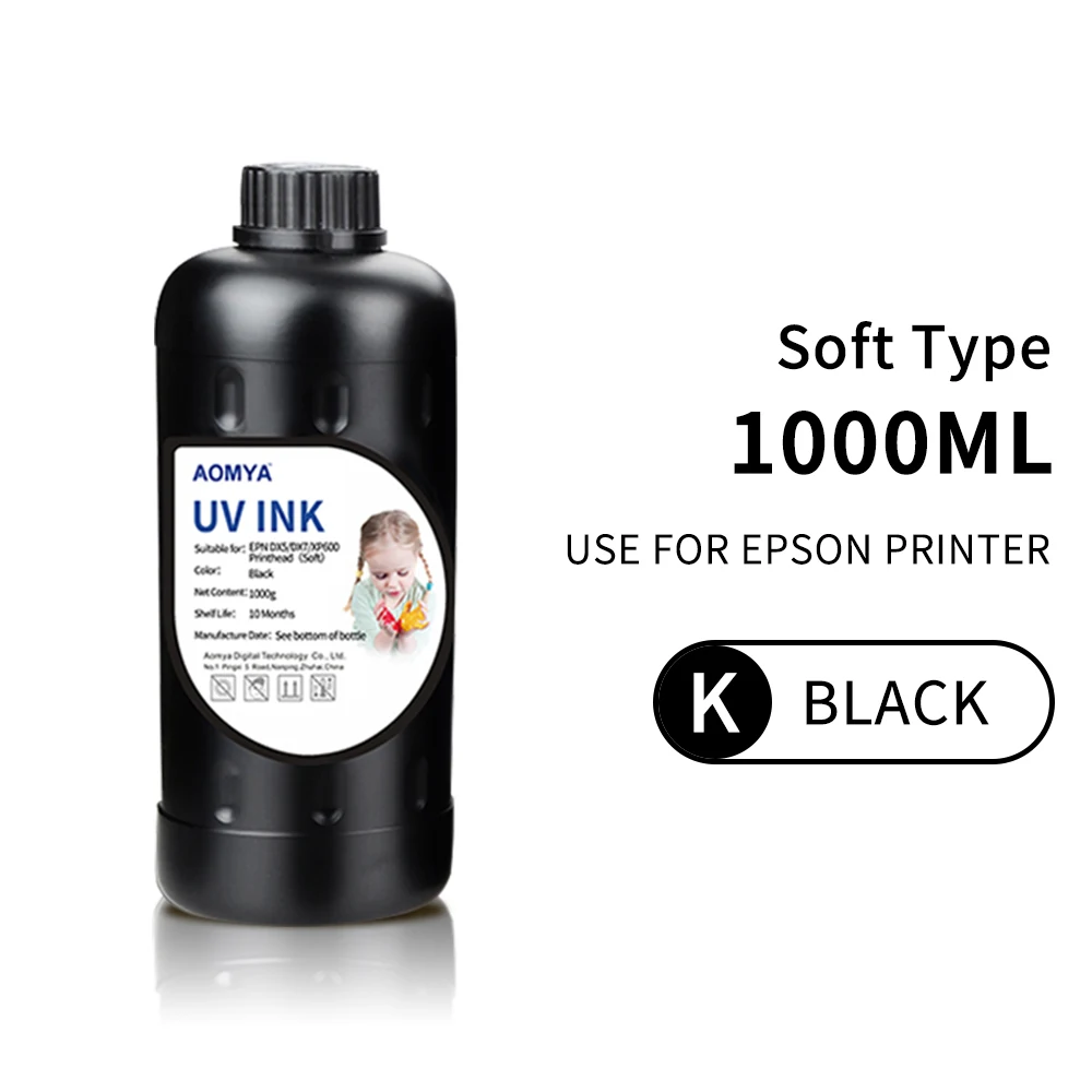 1000ml LED UV ink For Epson 1390 XP600 TX-800 1400 1410 L800 L1800 R290 R330 for DX5 DX7 DX10 UV flatbed / Modified Printer