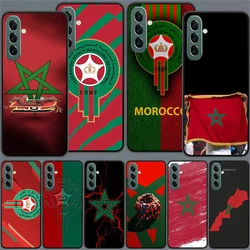 Morocco Flag Phone Case For Samsung Galaxy A54 A34 A24 A14 A04 A04S A12 A22 A32 A52S A72 A53 A33 A23 A13 4G A73 A42 5G Cover