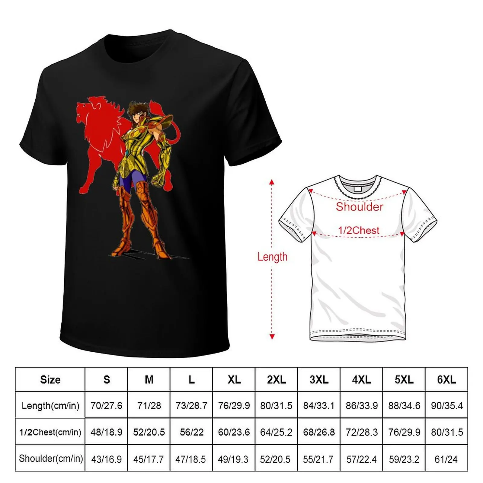 Gold Knight of the Constellation Leo T-Shirt t shirts for man slim fit T-Shirt