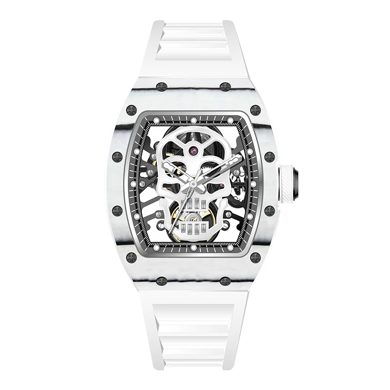CHANCE Watch Unique Dial Design Style Men Mechanical Watch Summer Beach Fashion Watches Waterproof Resin silicone strap