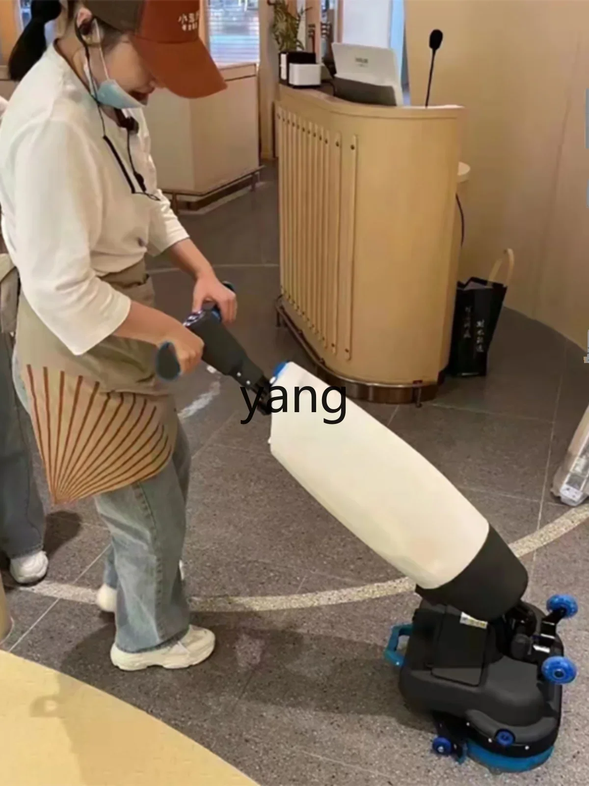 CX  Small hand-push double-brush mini washing machine washing and towing suction three-in-one mopping machine