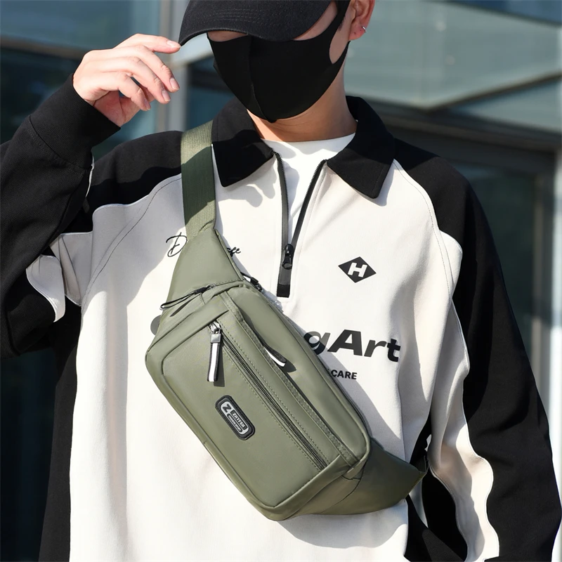 Große Kapazität Männer Taille Tasche Casual Nylon Anti-diebstahl Brust Tasche Outdoor Reise Wasserdichte Sport Handy Tasche – Detail 8