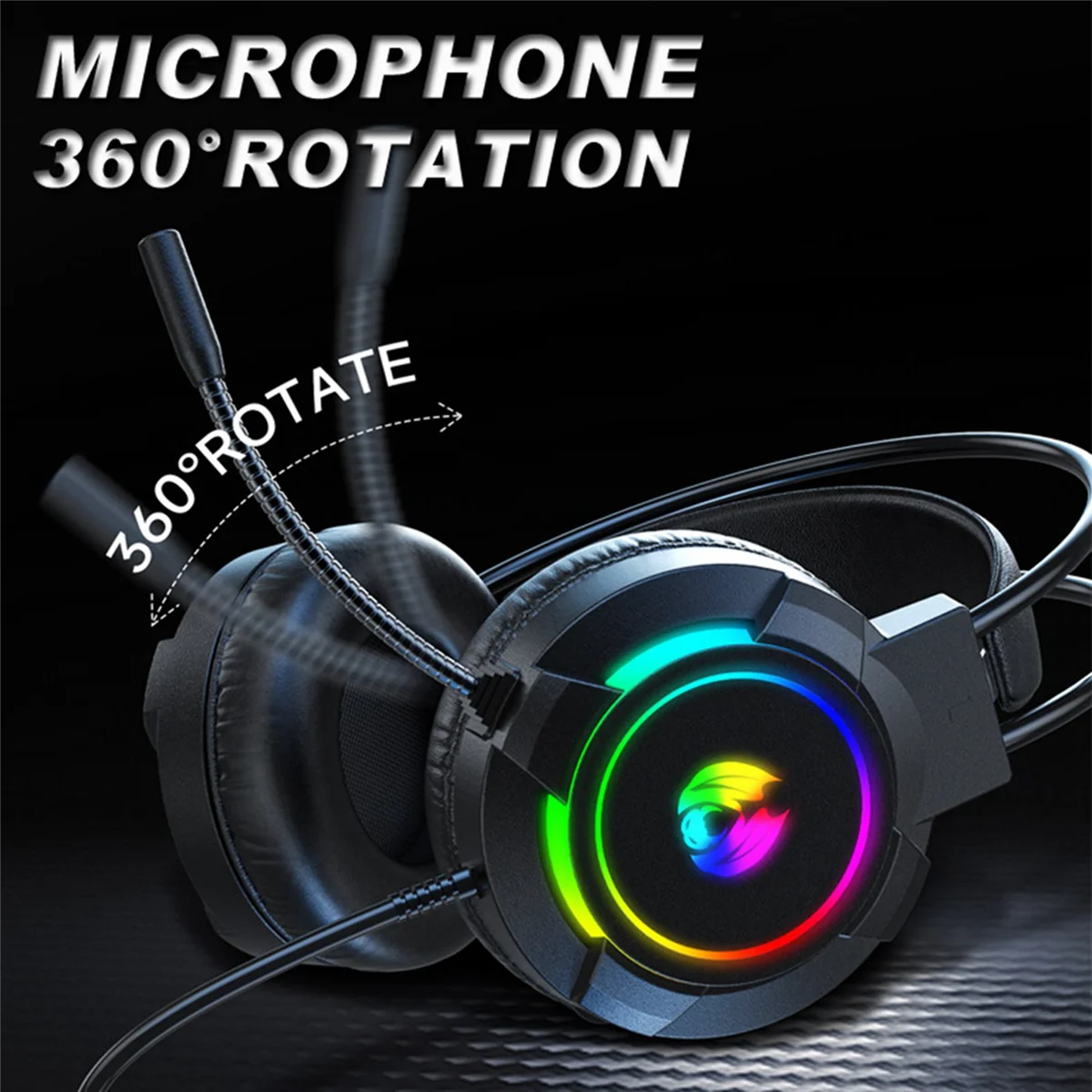 Stereo Surround Bass Gaming Headset, Computer Console com Microfone, RGB, 7.1