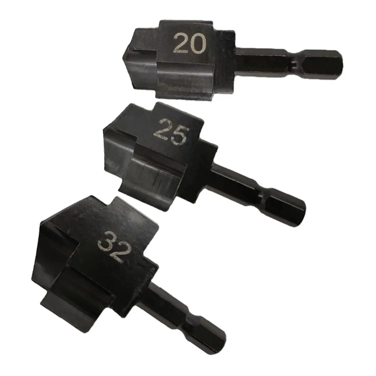 A98U 3Pcs PPR Lifting Stepped Drill Bit Water Pipe Connection Tool 20/25/32 for Plumber Water Pipe Puncher Drill Bit