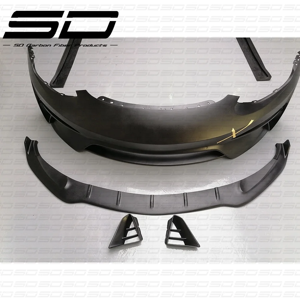 Full Set Body Kit FRP+Dry Carbon Material Front Bumper+Lip For Model 3 Ro-bot+SD co-design