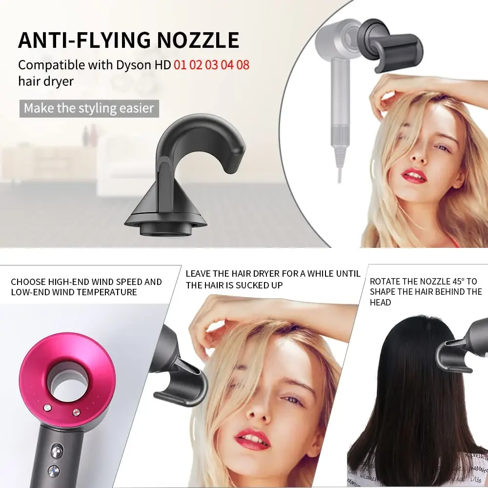 For Dyson Hair Dryer Anti-Warping Nozzle HD01,HD02,HD03,HD04,HD08,HD15 Universal Diffuser Nozzle Household Hair Styling tools - Image 4