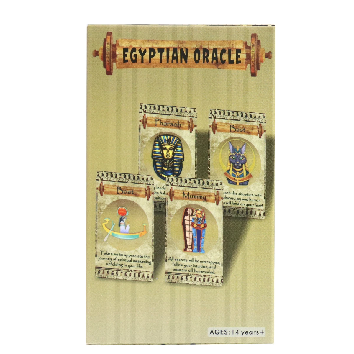 EGYPTIAN ORACLE 20 การ์ด ดาดฟ้าสร้างแรงบันดาลใจ 12*7 ซม. พร้อมข้อความจากจิตวิญญาณอันศักดิ์สิทธิ์ของเทพเจ้าอียิปต์
