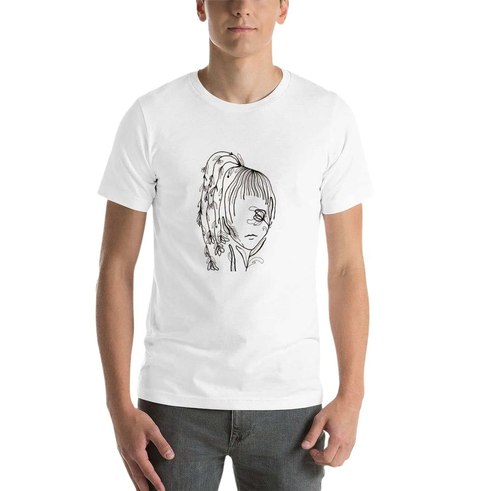 New The flower alive T-Shirt Oversized t-shirt vintage t shirt Short sleeve plain black t shirts men
