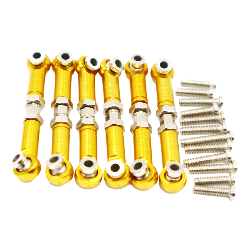 

RCGOFOLLOW Aluminum Alloy Steering Link Rod Set Rc Steering Link Rod Set For 1/18 HIMOTO VOLCANO-18 RC Car Part