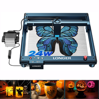 LONGER B1 24W Laser Cutting Engraving Machine Engraver Cutter + Air Pump Assist KIT + Protective Goggles Powerful DIY CNC Tools