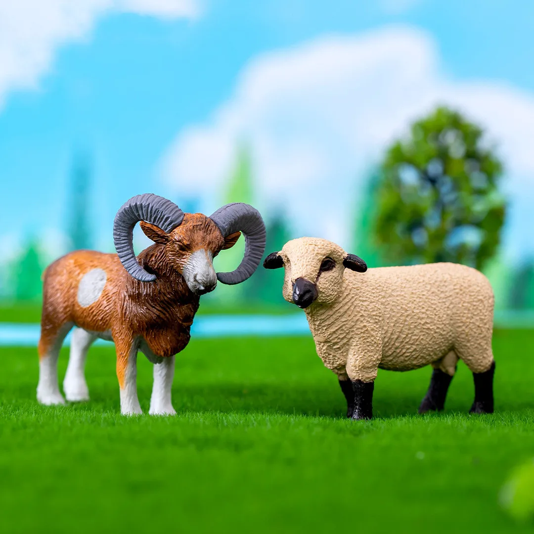 Figurines Miniatures Simulated Farm Pig Sheep Animals Micro Landscape Ornaments For Home Decorations Decor For Room Accessories