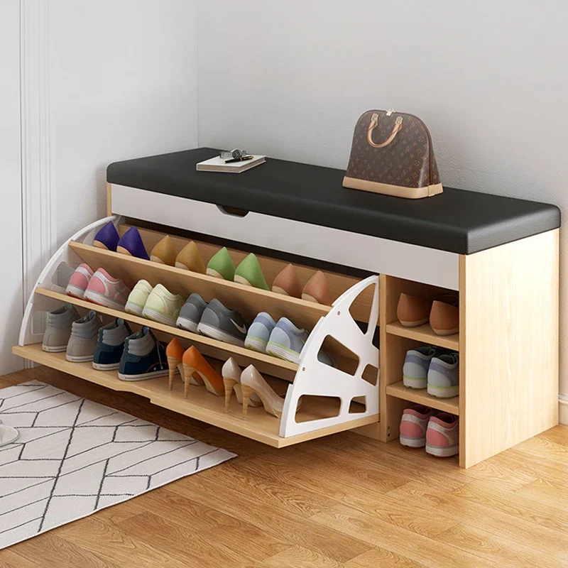 Vertical Storage Shoe Cabinets Stand Modern Holder Curioshoe Cabinets Stool Japanese Corridor Schoenen Opbergen Home Furnitures