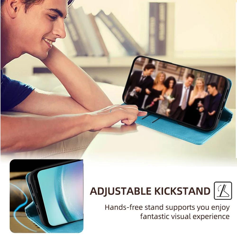 Lederhülle für SONY XPERIA 1 II III VI VII VIII, Brieftaschenhülle, Xperia 5 10 I II III IV, Flip-Retro-Softcover, Halter, Schutzhülle – Detail 3