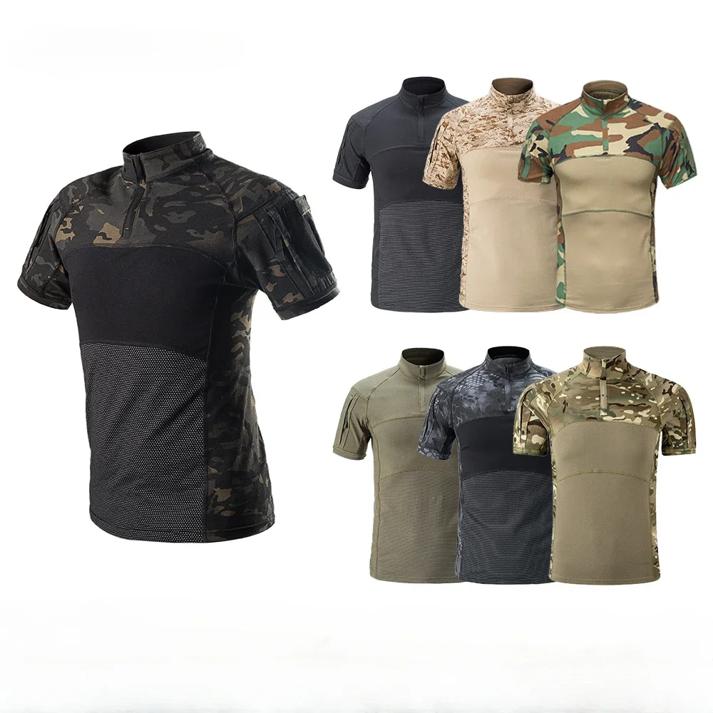 

G4 Frog Suit Top Uniforms Men Summer Short Sleeved Shirts American Camouflage Outdoor Training Frog Tactical Clothing