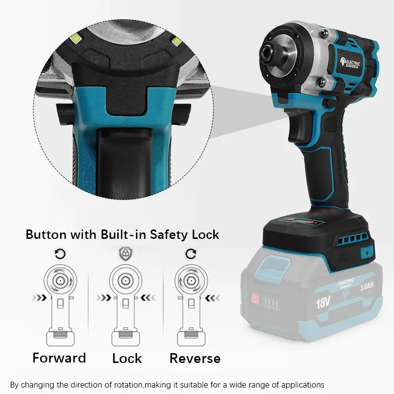 Electric Goddess Brushless Electric Impact Screwdriver Cordless Multifunctional Rechargeable Power Tool For Makita 18V Battery