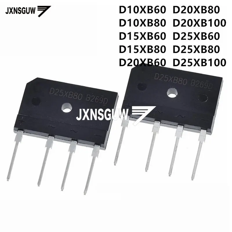 20PCS D10XB60 D10XB80 D15XB60 D15XB80 D20XB60 D20XB80 D20XB100 D25XB60 D25XB80 D25XB100 20A Rectifier bridge of induction cooker