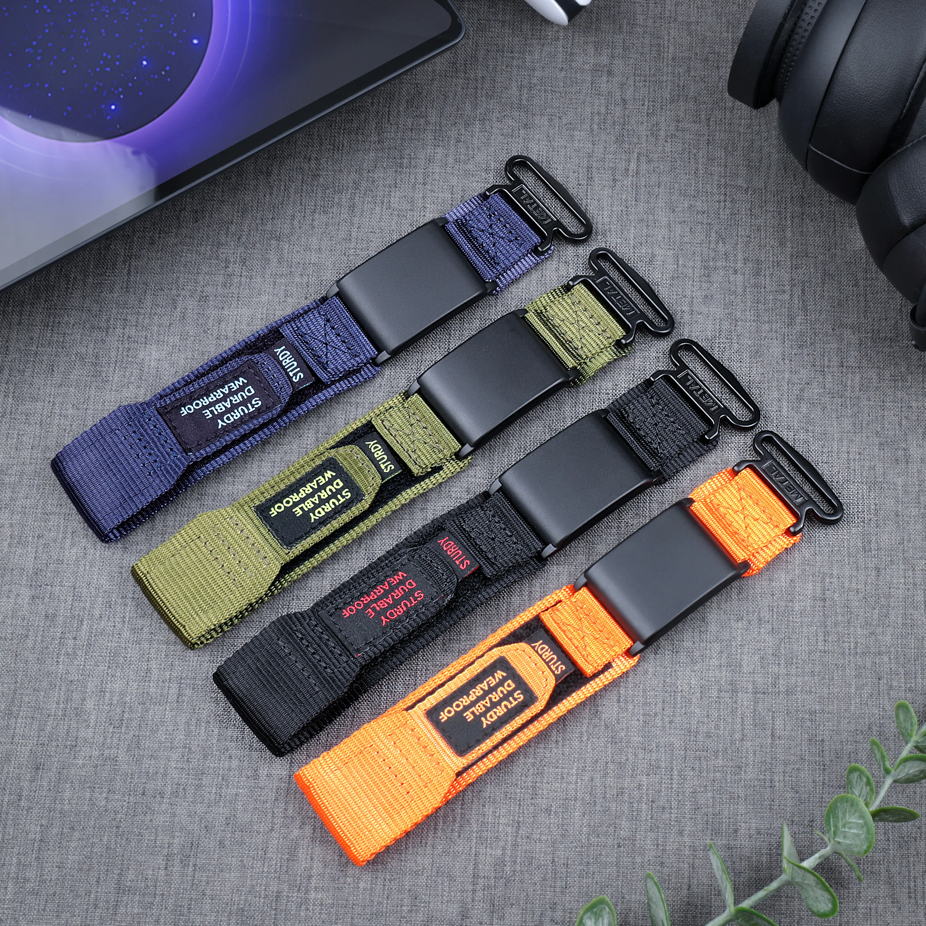 استبدال حزام تتبع اللياقة البدنية متوافق مع سوار Whoop 4/3 من النايلون الخارجي WHOOP5.0 بإبزيم نايلون قابل للتنفس