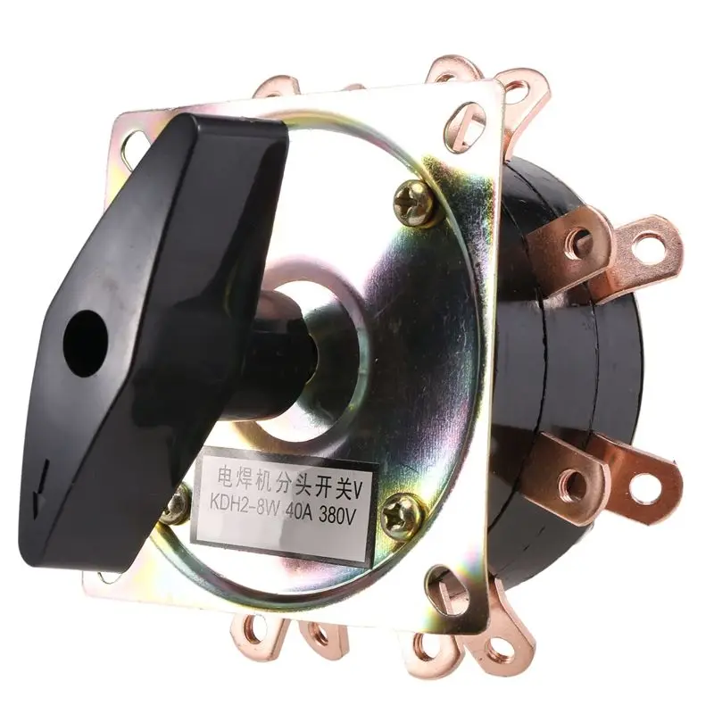 [A38F!NEW!】 Welde Switch KDH-40 / 2-8 Contactor 8 Bit 2 Phase 16 Pin 40A Welding Machine Switch Rotary Switch Copper Needle Silv