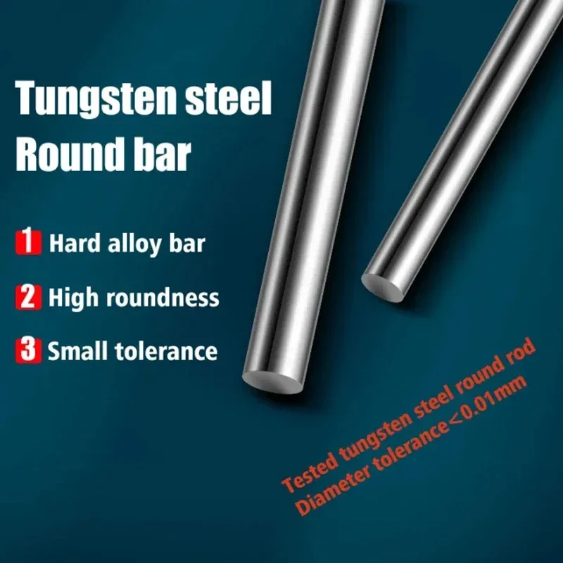 1/5PC HRC55 SCS Solid Carbide Round Rod Lathe High Wear Resistance Tungsten Steel Round Bar  Diameter1mm-4mm