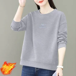 Solid Color Pullover Lantern Long Sleeve Women's Clothing Casual Loose Pullover Hoodies Spring Autumn Round Neck Aesthetic Tops
