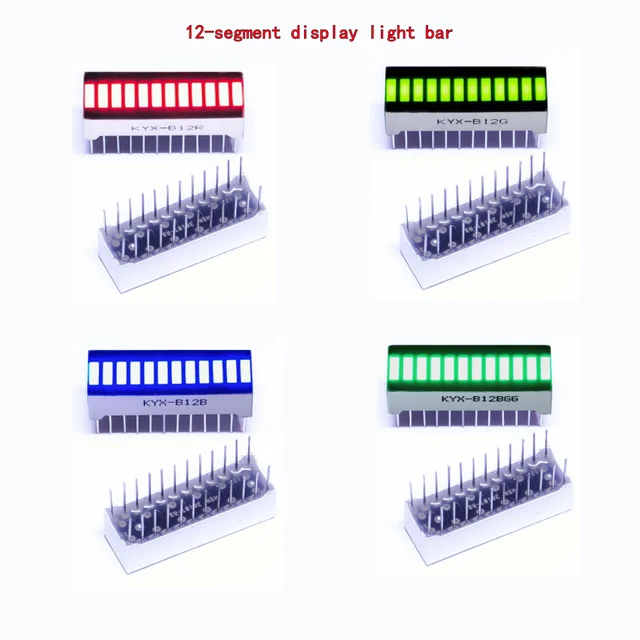 30*10*8mm niebieski/zielony/czerwony/żółty wyświetlacz LED 12-segmentowa tablica graficzna do inteligentnych urządzeń mobilne ładowanie moduł DIY