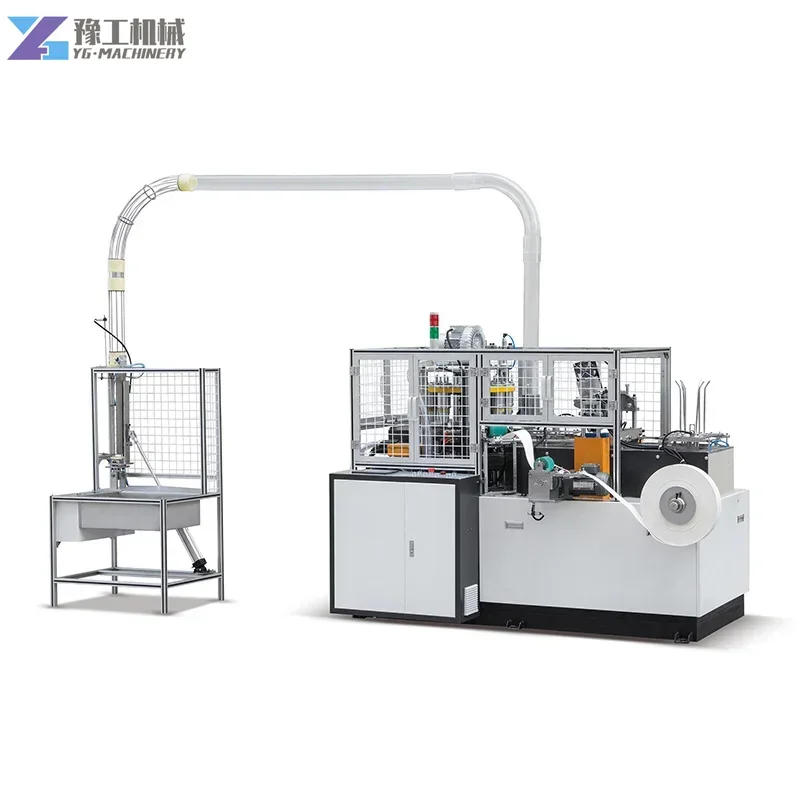 CE Aprroval Disposable 8 9 12 OZ Coffee Paper Cup Making Machine 60-100pcs One Min Paper Cup Froming Production Line for Norway