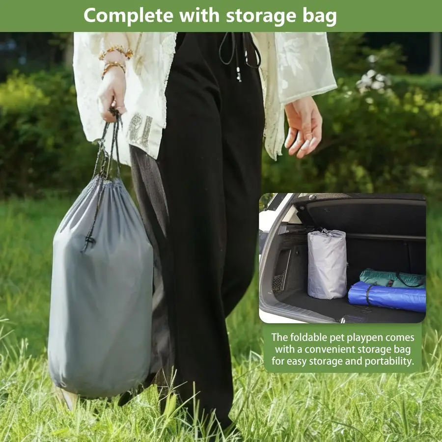 

Dog Play Pen Indoors, Puppy Playpen with Cover for Small Dogs amp Cats, Puppy Playpen with Gate, Indoor amp Outdoor Dog Fence wi