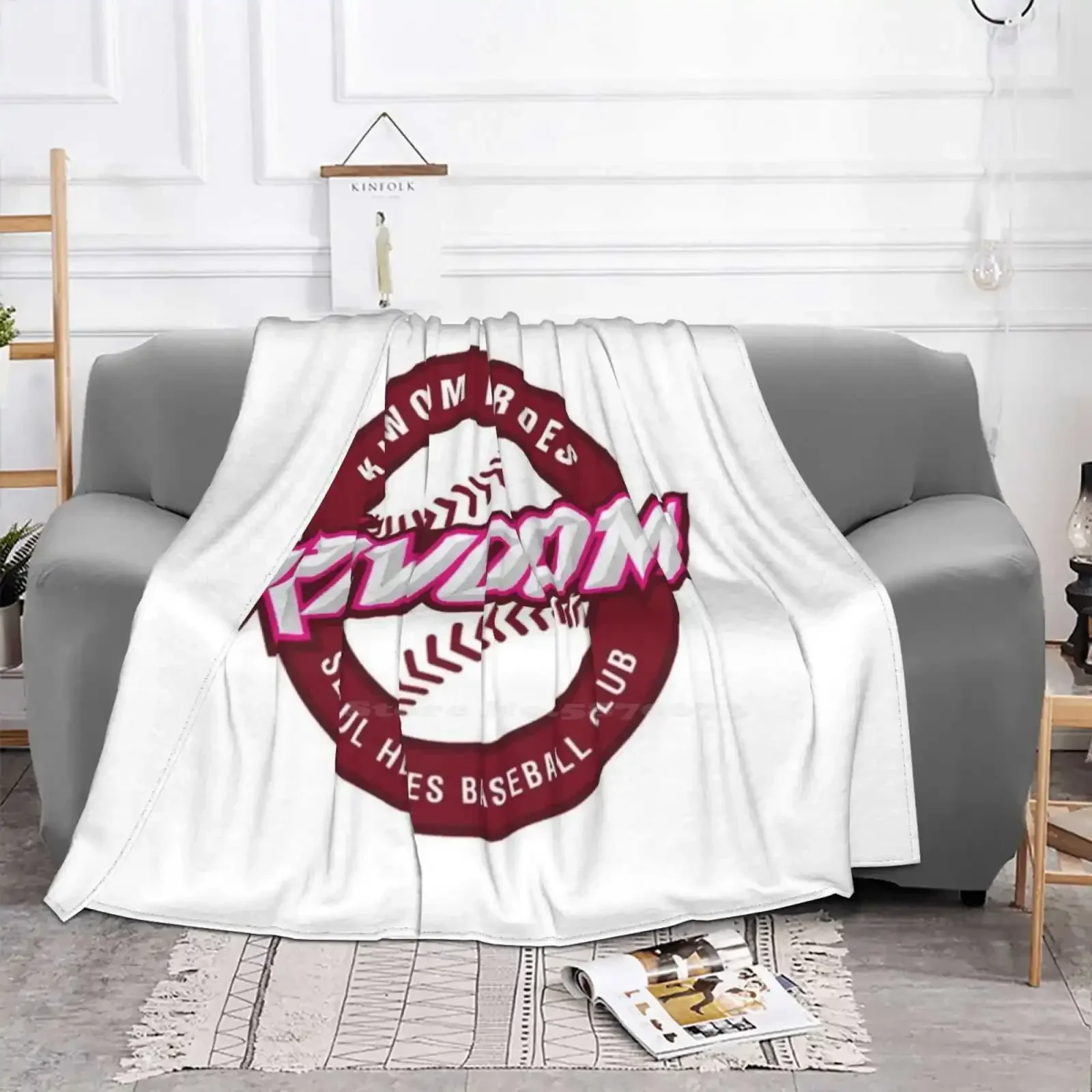 Kiwoom Heroes Kbo Logo Top Quality Comfortable Bed Sofa Soft Blanket Kiwoom Heroes Kiwoom Heroes Korea Korean Baseball Baseball