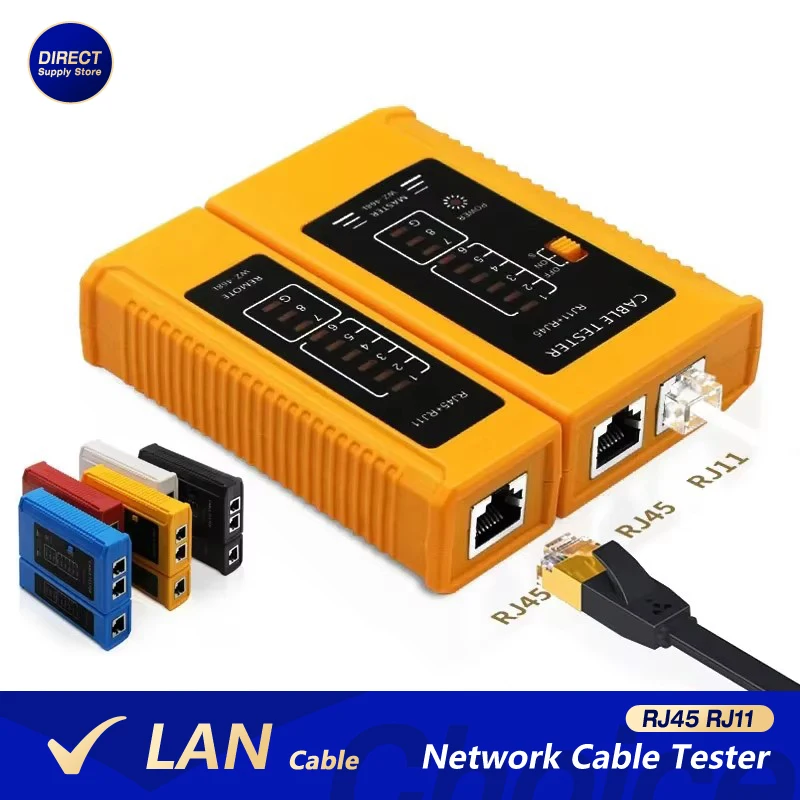 RJ45 RJ11 Cable Lan Tester Network Cable Tester LAN Cable Twisted Pair Tester Network Repair Networking Tool