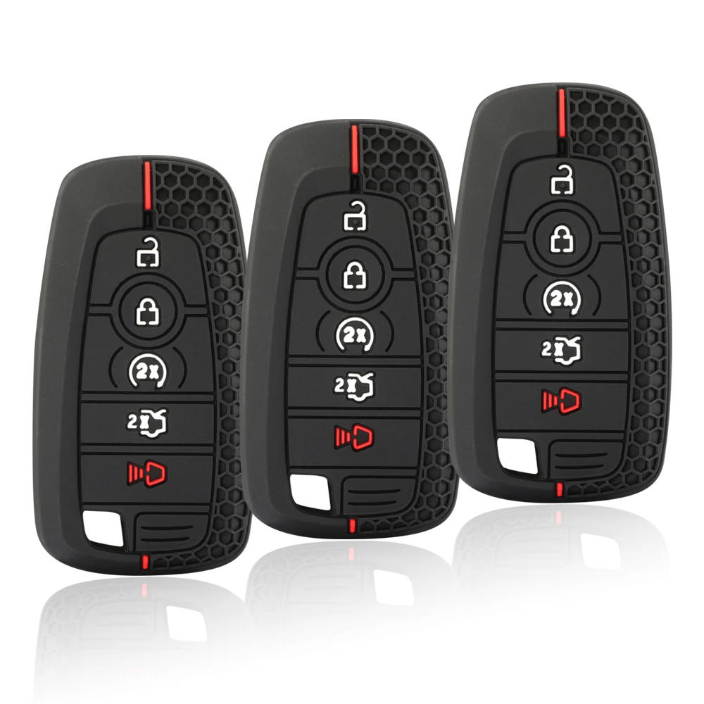 Soft Silicone Key Case Fob Cover For Ford Edge Explorer Expedition Fusion Mondeo Mustang F150