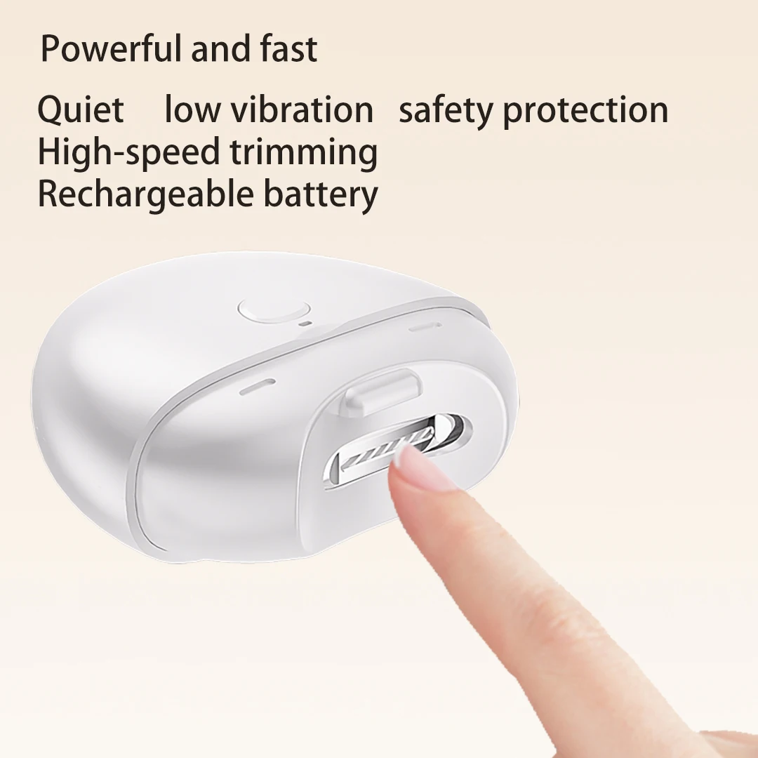 

Rechargeable Automatic Nail Clipper Manicure Cutter Low Noise Finger Nail Sharpener Adults